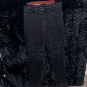 Black Studded Jeans